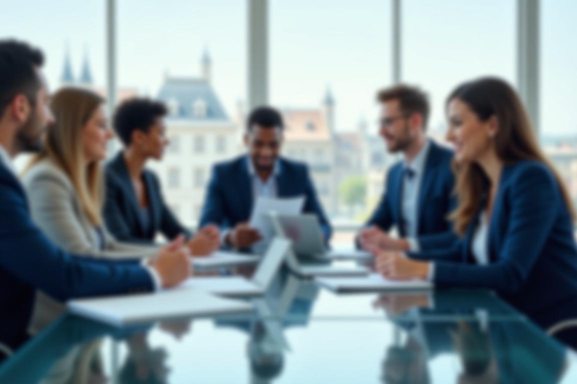 Diskussion über gesetzliche Compliance in einem Konferenzraum